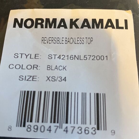 NWT reversable backless top by Norma Kamali in size XS - Picture 2 of 2